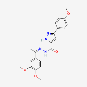 N'-(1-(3,4-Dimethoxyphenyl)ethylidene)-3-(4-methoxyphenyl)-1H-pyrazole-5-carbohydrazide