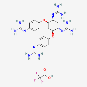 2-[4-[(1S,2S,4R,5R)-2,4-bis(diaminomethylideneamino)-5-[4-(diaminomethylideneamino)phenoxy]cyclohexyl]oxyphenyl]guanidine;2,2,2-trifluoroacetic acid