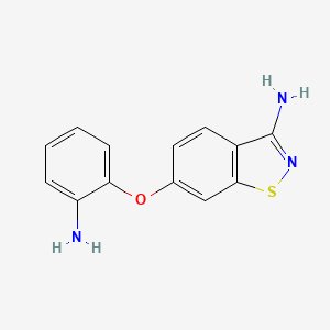 molecular formula C13H11N3OS B10788269 6-(2-Aminophenoxy)benzo[d]isothiazol-3-amine CAS No. 613262-61-6