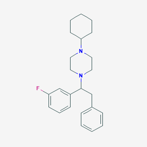 1-Cyclohexyl-4-[1-(3-fluorophenyl)-2-phenylethyl]piperazine