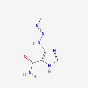 molecular formula C5H8N6O B10788291 5-(3-Methyl-1-triazeno)imidazole-4-carboxamide CAS No. 1232679-46-7