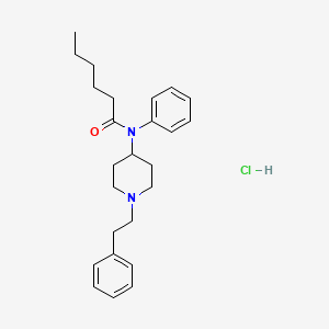 molecular formula C25H35ClN2O B10788297 Hexanoyl fentanyl hydrochloride CAS No. 2583550-67-6