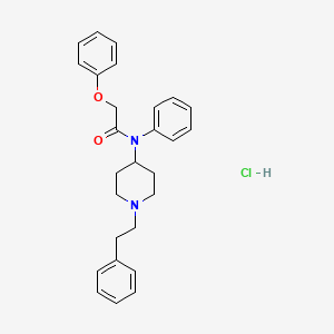 molecular formula C27H31ClN2O2 B10788366 N-(1-phenethylpiperidin-4-yl)-2-phenoxy-N-phenylacetamide,monohydrochloride CAS No. 2749299-63-4