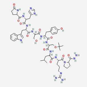 molecular formula C58H83N17O13 B10788486 H-DL-Pyr-DL-His-DL-Trp-DL-Ser-DL-Tyr-DL-Ser(tBu)-DL-Leu-DL-Arg-DL-Pro-NHNH2 