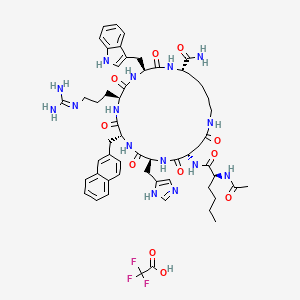 molecular formula C56H72F3N15O11 B10788492 Ac-Nle-Asp(1)-His-D-2Nal-Arg-Trp-Lys(1)-NH2.TFA 