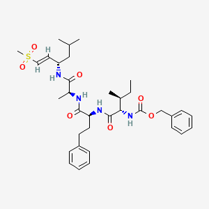 molecular formula C35H50N4O7S B10788498 Cbz-Ile-hPhe-Ala-LeuVSMe 