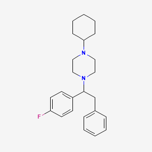 1-Cyclohexyl-4-[1-(4-fluorophenyl)-2-phenylethyl]piperazine