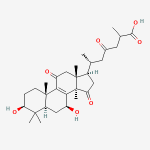 (6R)-6-[(3S,5R,7S,10S,13R,14R,17R)-3,7-dihydroxy-4,4,10,13,14-pentamethyl-11,15-dioxo-2,3,5,6,7,12,16,17-octahydro-1H-cyclopenta[a]phenanthren-17-yl]-2-methyl-4-oxoheptanoic acid