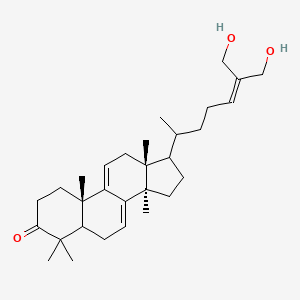 molecular formula C30H46O3 B10788579 (10S,13R,14R)-17-[7-hydroxy-6-(hydroxymethyl)hept-5-en-2-yl]-4,4,10,13,14-pentamethyl-1,2,5,6,12,15,16,17-octahydrocyclopenta[a]phenanthren-3-one 