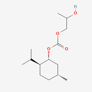 molecular formula C14H26O4 B10788624 Carbonic acid, 2-hydroxypropyl (1R,2S,5R)-5-methyl-2-(1-methylethyl)cyclohexyl ester CAS No. 260781-16-6