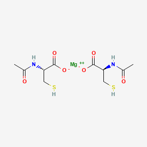 molecular formula C10H16MgN2O6S2 B10788637 Acetylcysteine magnesium CAS No. 36330-79-7