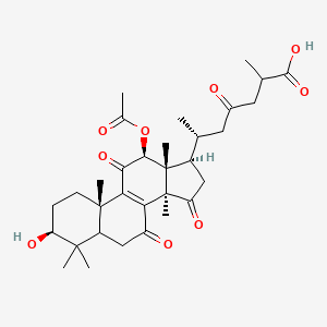 molecular formula C32H44O9 B10788651 GanodericacidH 