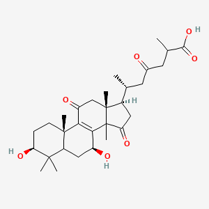 (6R)-6-[(3S,7S,10S,13R,17R)-3,7-dihydroxy-4,4,10,13,14-pentamethyl-11,15-dioxo-2,3,5,6,7,12,16,17-octahydro-1H-cyclopenta[a]phenanthren-17-yl]-2-methyl-4-oxoheptanoic acid