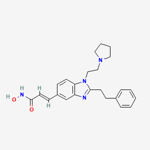 N-hydroxy-3-(2-phenethyl-1-(2-(pyrrolidin-1-yl)ethyl)-1H-benzo[d]imidazol-5-yl)acrylamide