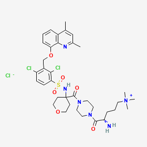 molecular formula C36H49Cl3N6O6S B10788757 Fasitibant chloride CAS No. 1157852-02-2