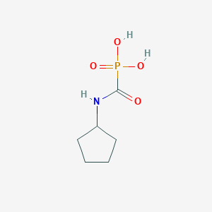 molecular formula C6H12NO4P B10788773 Cyclopentylcarbamoylphosphonic Acid 