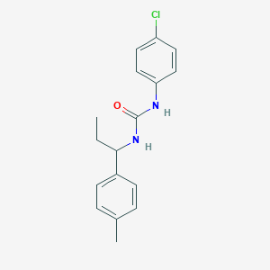 molecular formula C17H19ClN2O B10788876 1-(4-Chlorophenyl)-3-[1-(4-methylphenyl)propyl]urea 