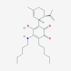 4-hydroxy-3-[(1S,6S)-3-methyl-6-prop-1-en-2-ylcyclohex-2-en-1-yl]-6-pentyl-5-(pentylamino)cyclohexa-3,5-diene-1,2-dione