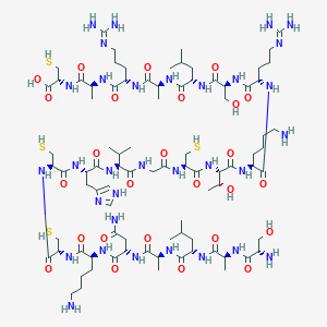 molecular formula C87H154N32O26S4 B10788910 H-Ser-Ala-Leu-Ala-Asn-Lys-Cys-Cys-His-Val-Gly-Cys-Thr-Lys-Arg-Ser-Leu-Ala-Arg-Ala-Cys-OH 