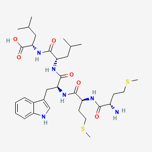 molecular formula C33H52N6O6S2 B10788916 Met-Met-Trp-Leu-Leu 