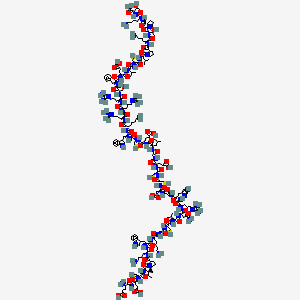 molecular formula C200H319N63O56S6 B10788924 H-Glu-Asp-Cys-Ile-Pro-Lys-Trp-Lys-Gly-Cys-Val-Asn-Arg-His-Gly-Asp-Cys-Cys-Glu-Gly-Leu-Glu-Cys-Trp-Lys-Arg-Arg-Arg-Ser-Phe-Glu-Val-Cys-Val-Pro-Lys-Thr-Pro-Lys-Thr-NH2 