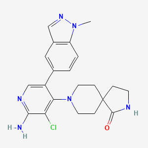 8-(2-amino-3-chloro-5-(1-methyl-1H-indazol-5-yl)pyridin-4-yl)-2,8-diazaspiro[4.5]decan-1-one