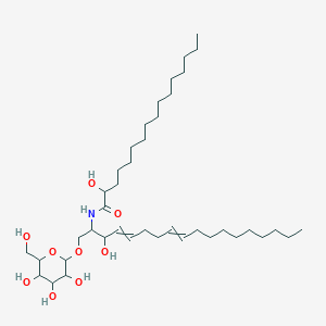 molecular formula C40H75NO9 B10789029 2-hydroxy-N-[3-hydroxy-1-[3,4,5-trihydroxy-6-(hydroxymethyl)oxan-2-yl]oxyoctadeca-4,8-dien-2-yl]hexadecanamide 