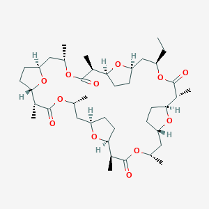 molecular formula C41H66O12 B10789046 (1S,2R,5R,7R,10S,11S,14S,16S,19S,20R,23R,25R,28S,29S,32S,34S)-5-ethyl-2,11,14,20,23,29,32-heptamethyl-4,13,22,31,37,38,39,40-octaoxapentacyclo[32.2.1.17,10.116,19.125,28]tetracontane-3,12,21,30-tetrone 