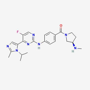 [4-[[5-Fluoro-4-[2-methyl-1-(1-methylethyl)-1H-imidazol-5-yl]-2-pyrimidinyl]amino]phenyl][(3S)-3-(methylamino)-1-pyrrolidinyl]-methanone