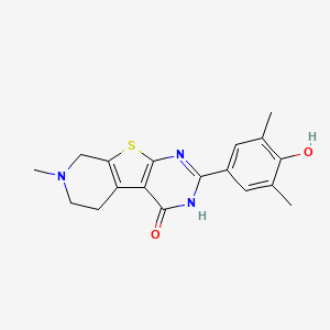 5-(4-hydroxy-3,5-dimethylphenyl)-11-methyl-8-thia-4,6,11-triazatricyclo[7.4.0.02,7]trideca-1(9),2(7),5-trien-3-one