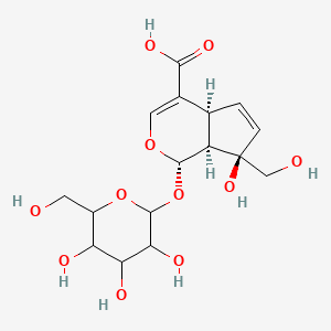 (1S,4aS,7R,7aS)-7-hydroxy-7-(hydroxymethyl)-1-[3,4,5-trihydroxy-6-(hydroxymethyl)oxan-2-yl]oxy-4a,7a-dihydro-1H-cyclopenta[c]pyran-4-carboxylic acid