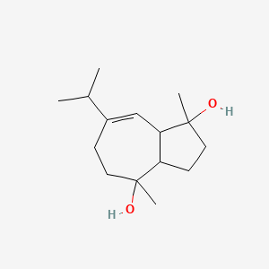 molecular formula C15H26O2 B10789189 1alphaH,5alphaH-Guaia-6-ene-4beta,10beta-diol 