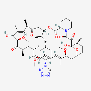 molecular formula C52H79N5O12 B10789197 (1R,9S,12S,15R,16E,18R,19R,21R,23S,24E,26E,28E,30S,35R)-1,18-dihydroxy-19,30-dimethoxy-12-[(2R)-1-[(1S,3R,4S)-3-methoxy-4-(tetrazol-1-yl)cyclohexyl]propan-2-yl]-15,17,21,23,29,35-hexamethyl-11,36-dioxa-4-azatricyclo[30.3.1.04,9]hexatriaconta-16,24,26,28-tetraene-2,3,10,14,20-pentone 