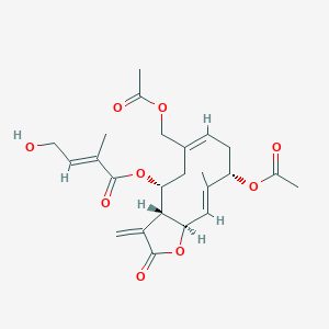 [(3aR,4R,6E,9S,10E,11aR)-9-acetyloxy-6-(acetyloxymethyl)-10-methyl-3-methylidene-2-oxo-3a,4,5,8,9,11a-hexahydrocyclodeca[b]furan-4-yl] (E)-4-hydroxy-2-methylbut-2-enoate