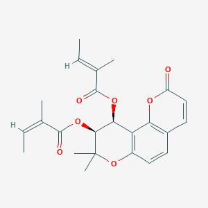 [(9S,10S)-8,8-dimethyl-9-[(Z)-2-methylbut-2-enoyl]oxy-2-oxo-9,10-dihydropyrano[2,3-f]chromen-10-yl] (E)-2-methylbut-2-enoate