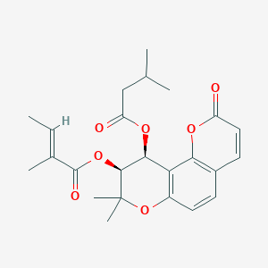 [(9S,10S)-8,8-dimethyl-10-(3-methylbutanoyloxy)-2-oxo-9,10-dihydropyrano[2,3-f]chromen-9-yl] (E)-2-methylbut-2-enoate