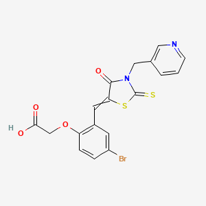 molecular formula C18H13BrN2O4S2 B10789296 Skp2 inhibitor C1 (SKPin C1) 