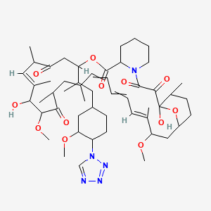 (16Z,28Z)-1,18-dihydroxy-19,30-dimethoxy-12-[1-[3-methoxy-4-(tetrazol-1-yl)cyclohexyl]propan-2-yl]-15,17,21,23,29,35-hexamethyl-11,36-dioxa-4-azatricyclo[30.3.1.04,9]hexatriaconta-16,24,26,28-tetraene-2,3,10,14,20-pentone