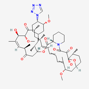 (1R,9S,15R,16E,18R,19R,21R,23S,24E,30S,32S,35R)-1,18-dihydroxy-19,30-dimethoxy-12-[(2R)-1-[(1S,3R,4S)-3-methoxy-4-(tetrazol-1-yl)cyclohexyl]propan-2-yl]-15,17,21,23,29,35-hexamethyl-11,36-dioxa-4-azatricyclo[30.3.1.04,9]hexatriaconta-16,24,26,28-tetraene-2,3,10,14,20-pentone