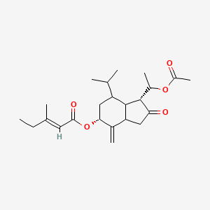 [(1R,5R,7S)-1-(1-acetyloxyethyl)-4-methylidene-2-oxo-7-propan-2-yl-3,3a,5,6,7,7a-hexahydro-1H-inden-5-yl] (E)-3-methylpent-2-enoate