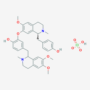 4-[(6,7-dimethoxy-2-methyl-3,4-dihydro-1H-isoquinolin-1-yl)methyl]-2-[[(1R)-1-[(4-hydroxyphenyl)methyl]-6-methoxy-2-methyl-3,4-dihydro-1H-isoquinolin-7-yl]oxy]phenol;perchloric acid