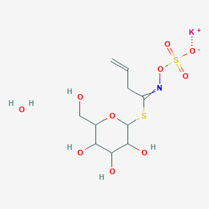 Potassium;[1-[3,4,5-trihydroxy-6-(hydroxymethyl)oxan-2-yl]sulfanylbut-3-enylideneamino] sulfate;hydrate