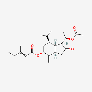 [(1S,3aR,5R,7S,7aS)-1-[(1R)-1-acetyloxyethyl]-4-methylidene-2-oxo-7-propan-2-yl-3,3a,5,6,7,7a-hexahydro-1H-inden-5-yl] 3-methylpent-2-enoate