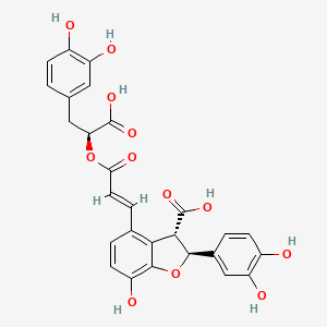 (2S,3S)-4-[(E)-3-[(1S)-1-carboxy-2-(3,4-dihydroxyphenyl)ethoxy]-3-oxoprop-1-enyl]-2-(3,4-dihydroxyphenyl)-7-hydroxy-2,3-dihydro-1-benzofuran-3-carboxylic acid