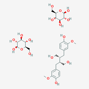 (2R,3R)-2,3-bis[(4-hydroxy-3-methoxyphenyl)methyl]butane-1,4-diol;(2R,3R,4S,5S,6R)-6-(hydroxymethyl)oxane-2,3,4,5-tetrol