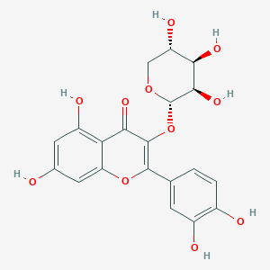 2-(3,4-dihydroxyphenyl)-5,7-dihydroxy-3-{[(2S,3R,4R,5S)-3,4,5-trihydroxyoxan-2-yl]oxy}chromen-4-one