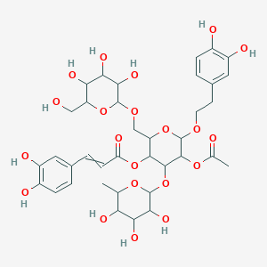 [5-Acetyloxy-6-[2-(3,4-dihydroxyphenyl)ethoxy]-2-[[3,4,5-trihydroxy-6-(hydroxymethyl)oxan-2-yl]oxymethyl]-4-(3,4,5-trihydroxy-6-methyloxan-2-yl)oxyoxan-3-yl] 3-(3,4-dihydroxyphenyl)prop-2-enoate