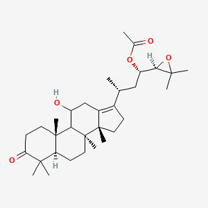 [(1S,3R)-1-[(2R)-3,3-dimethyloxiran-2-yl]-3-[(5R,8S,10S,11S,14R)-11-hydroxy-4,4,8,10,14-pentamethyl-3-oxo-1,2,5,6,7,9,11,12,15,16-decahydrocyclopenta[a]phenanthren-17-yl]butyl] acetate