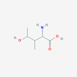 molecular formula C6H13NO3 B10789788 2-Amino-4-hydroxy-3-methylpentanoic acid 