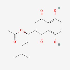 molecular formula C18H18O6 B10789796 Acetylalkannin 